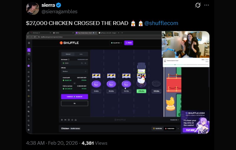 Twitter Sierra 28K Shuffle Chicken